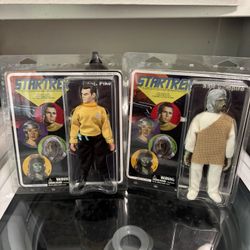Star Trek Captain Kirk and Salt Vampire 8 Inch Retro Cloth Figures