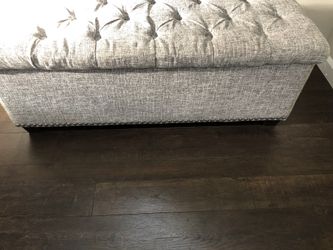 Grey ottoman storage