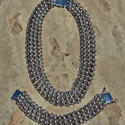 Vintage Taxco 950 Silver Beaded Necklace/ Bracelet 