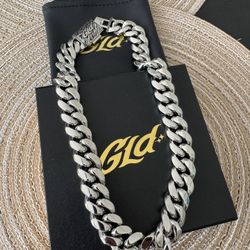 19mm White Gold Cuban Link 