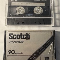 Set Of Preowned Cassette Tapes Scotch Dynarange 90 Fuji DRII 90