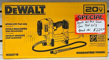 Dewalt 20V Max Grease Gun Tool Only Brand New