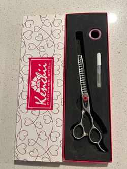 Kenchii Love Dog Grooming Scissors, 17 Tooth Thinning Shears