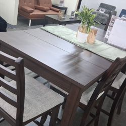 6pcs Counter Height Dining set w/storage table
