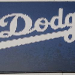 LOS DODGERS HIGH QUALITY LAZER CUT TEAM COLORS POPULAR DESIGN LOGO LICENSE PLATE