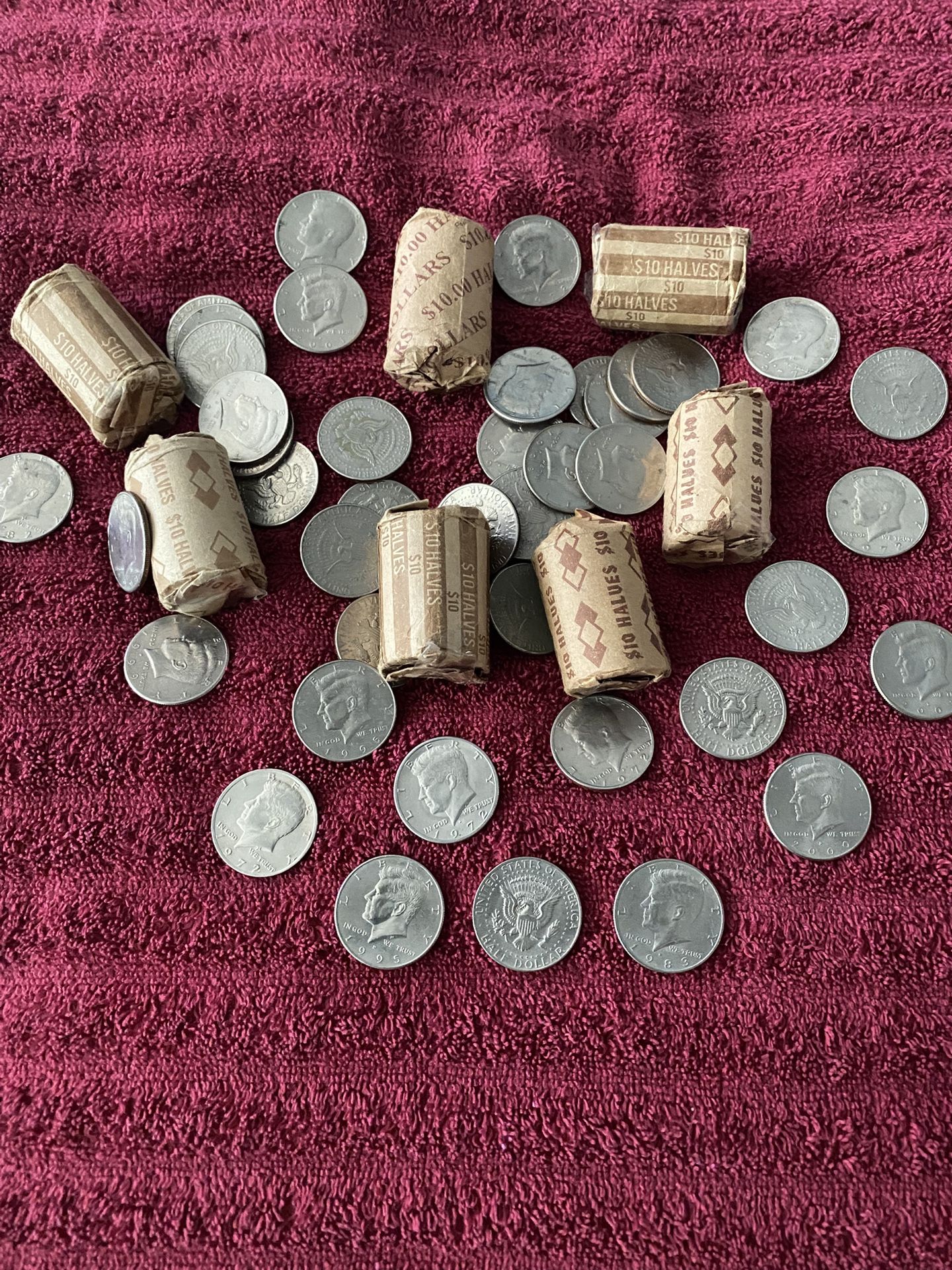 Lot Of John Kennedy 1/2 Dollars Roll $ 15 Each Must Buy 3 Or More