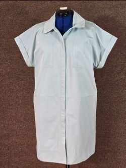 Tuckernuck Pomander Place Blue Structured Shift Dress Womens XL