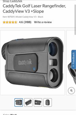 CaddyTek Golf Laser Rangefinder, CaddyView V3 +Slope