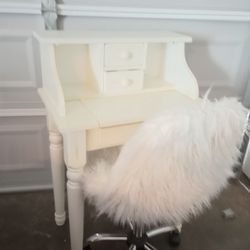 All wood vintage vanity with chair $80 both