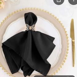 Black Cloth Napkins 