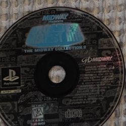 PlayStation game disc titled "Arcade's Greatest Hits: The Midway Collection 2." 