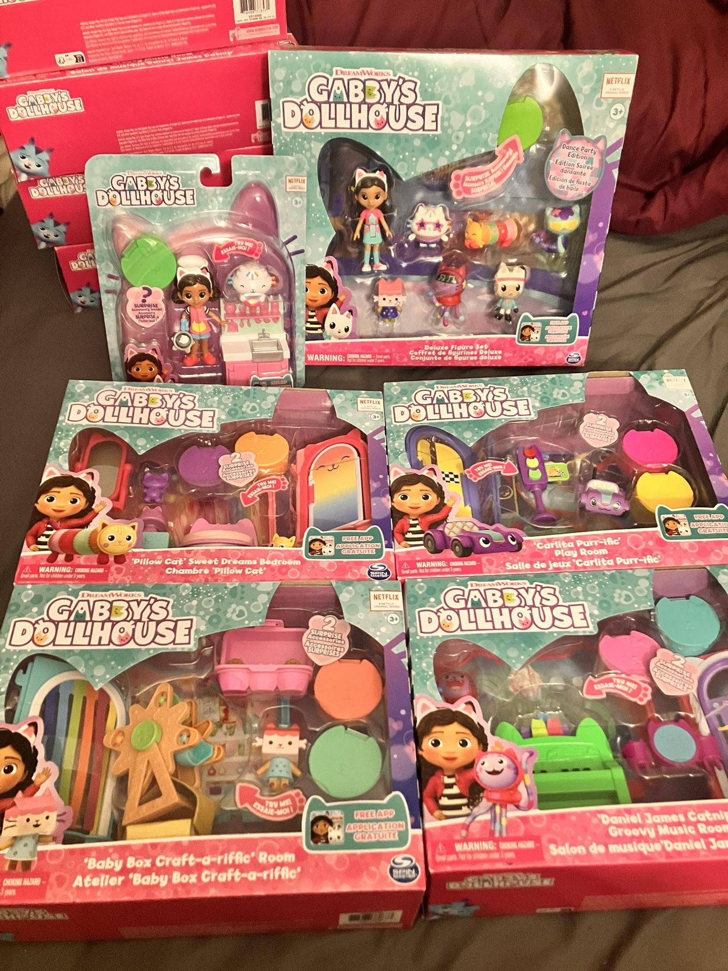 Brand New Gabby Dollhouse 6 Set Lot