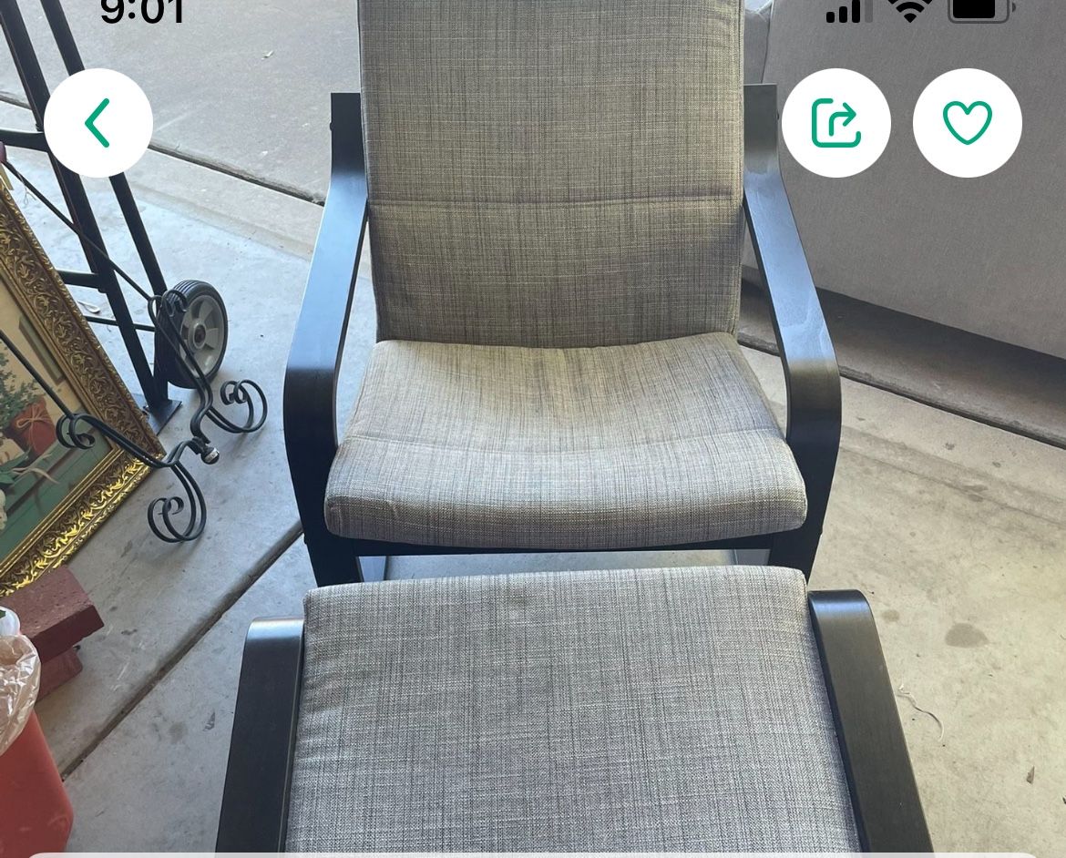 IKEA Chair And Ottoman