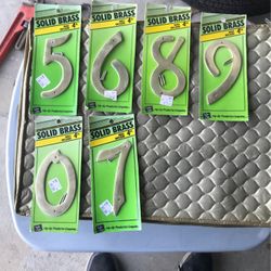 SOLID BRASS NUMBERS