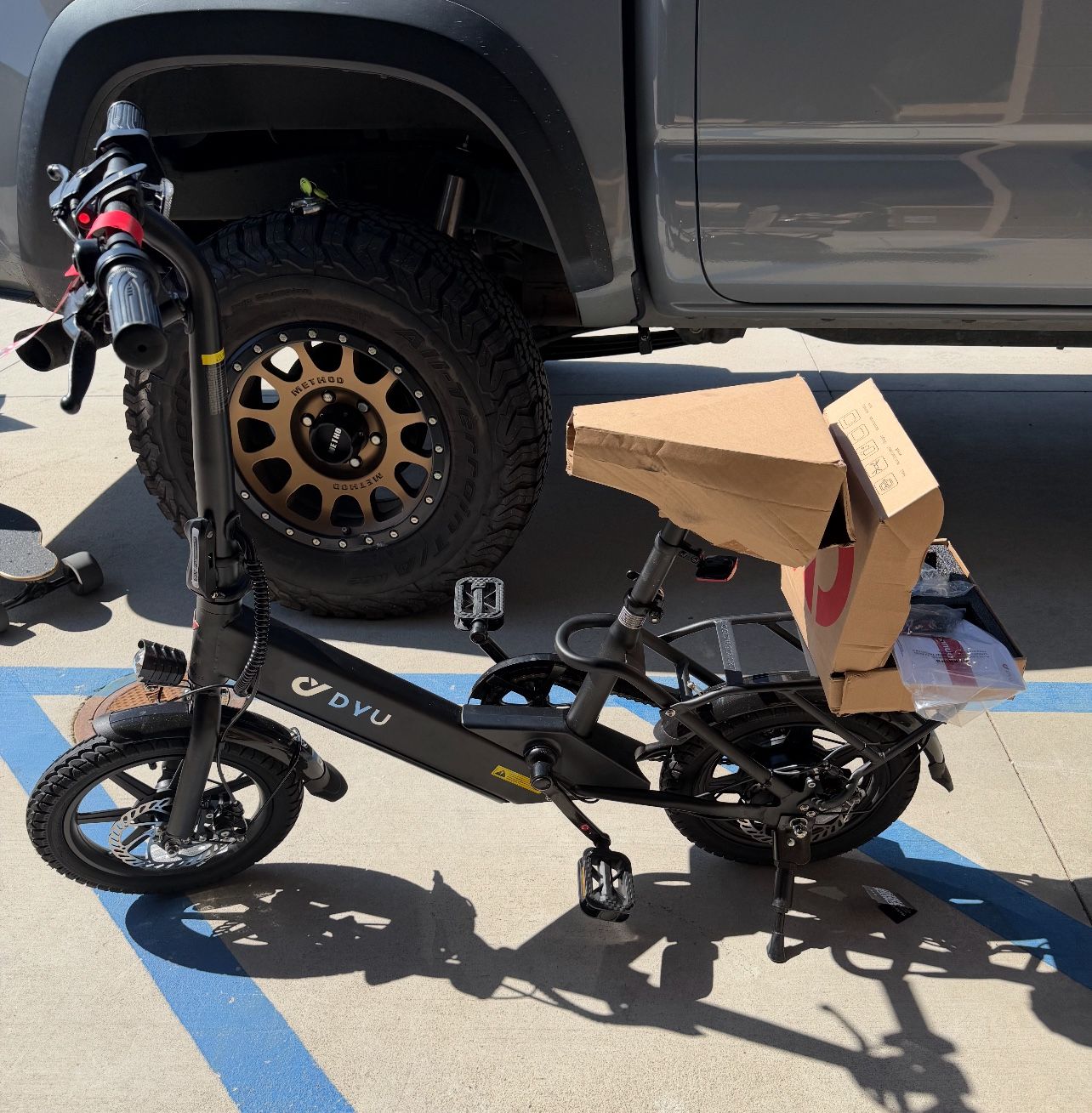 DYU Electric Bike for Adults Teens, Folding Electric Bicycle,Commuter City E-Bike