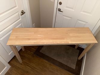 Brand New International Concepts Solid Hardwood Parawood Unfinished Console Table Natural 60 X 16 X 30