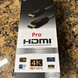 GE 6 Ft Pro HDMI Cable, ultra HD 4K