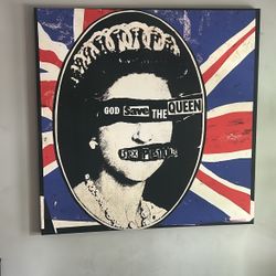 Framed Canvas - Sex Pistols God Save The Queen 
