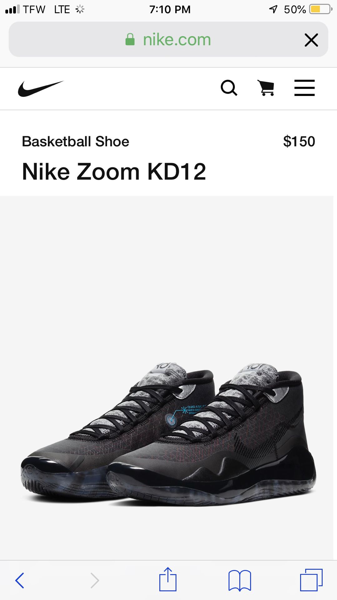 Nike Zoom KD12 -Brand New in Box -size 9.5 but I can exchange for dif size if needed