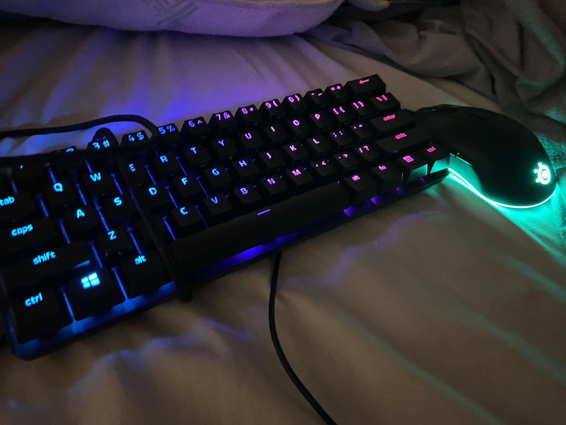 Huntsman Mini Keyboard And Steel series Mouse