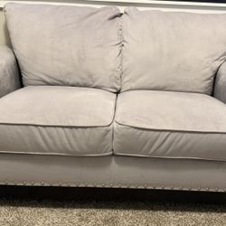 Grey modern loveseat sofa