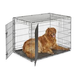 New World Double Door Dog Crate With Pan 