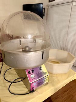 Paragon Spin Magic 5 Cotton Candy Machine with 26" Aluminum Bowl, Plastic Dome, & Plastic Bowl