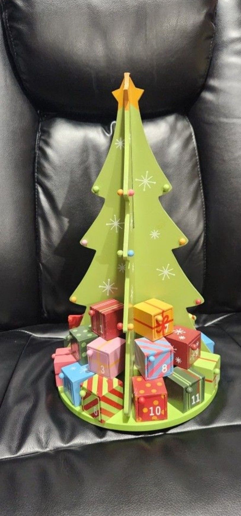 Christmas Tree Door Advent Calendar - Wooden - 17" Tall