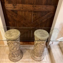 Pedestal Console Table 