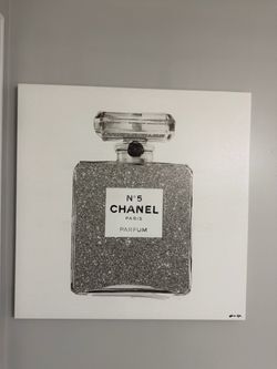 Chanel No. 5 Glitter Canvas Wall Art