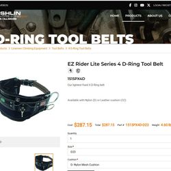 Bashlin  Linemen 4D-Ring Tool Belt- Make Offer