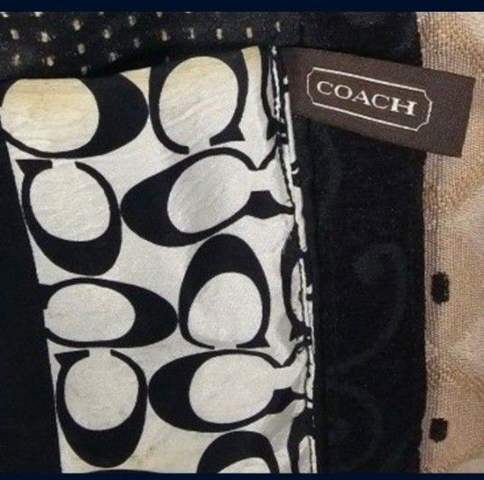 Coach Patchwork / Hobo Bag Purse With a Coach Scarf
