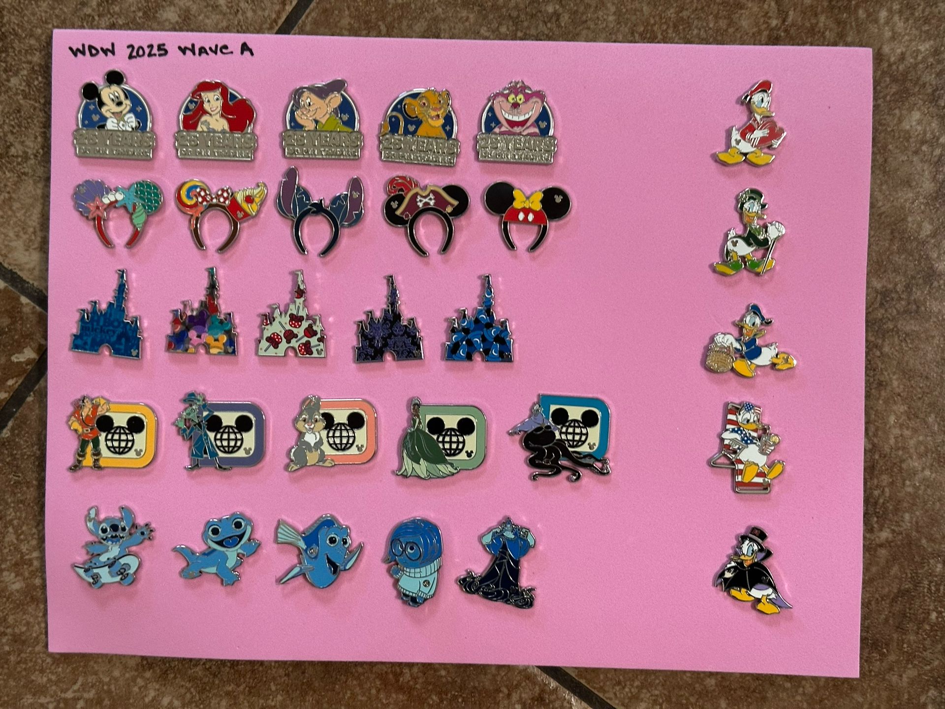 Disney Hidden Mickey Pins Complete Set 30 WDW Wave A