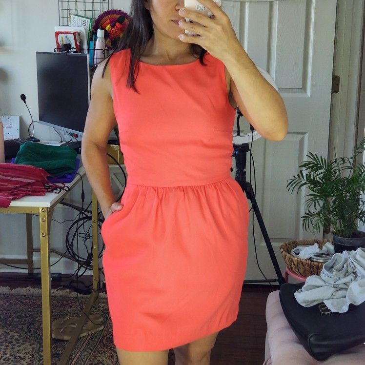 J.Crew Pocketed Chiffon Mini Dress (00)