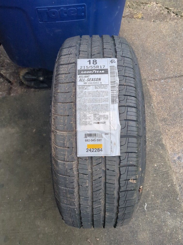 Brand New 215/55R17 Tire $60.