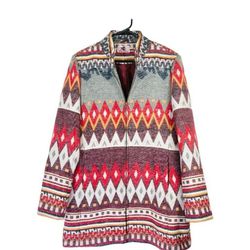 Wired heart southwest Aztec coat jacket long sleeve size XL