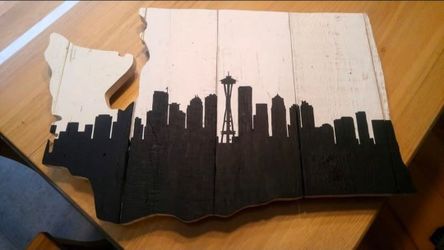 Reclaimed Wood Seattle Skyline