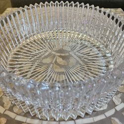 2 Glass Crystal Candy Dishes 