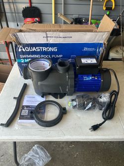 New Aquastrong 2hp 115v Pool Pump with Timer