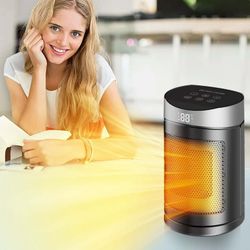  Space Heater, Portable Electric Heaters for Indoor Use with Thermostat and Remote, 
