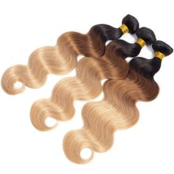10, 12, 14 Inch Ombre Body Wave Bundles