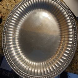 Wilson Armetale Flutes And Pearls 14.5” Platter