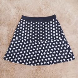 MICHAEL Michael Kors Navy Checkred Skirt Size 4