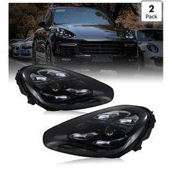 Headlights Compatible with 2015-2017 Porsche Cayenne 958.2