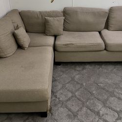 Tan Sectional Couch 