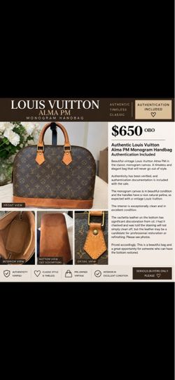 Louis Vuitton Alma PM Monogram Handbag