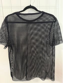 Women’s Black Mesh Top- Size L