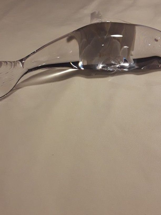 Immaculate Wedgwood 8" Clear Dolphin Paperweight (RSW417)- See Pictures