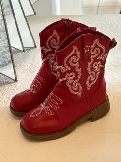 Toddler red boots