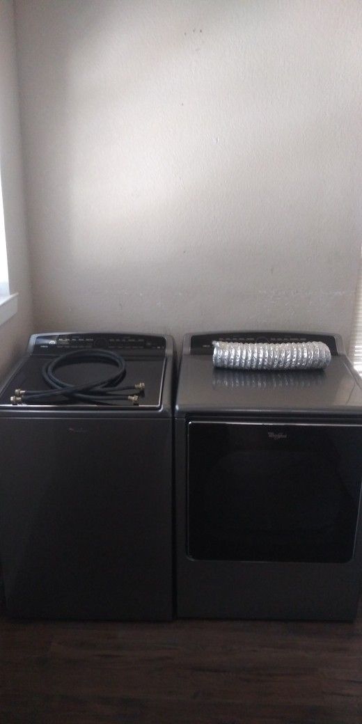 WASHER AND DRYER WARRANTY ONE YEAR  WHIRLPOOL CABRIO 5.3 Cu. ft. TOP LOAD WASHER MODEL #WTW8500DC DRYER 8.8 CU.FT  ELECTRIC STEAM MODEL #WED8500DC